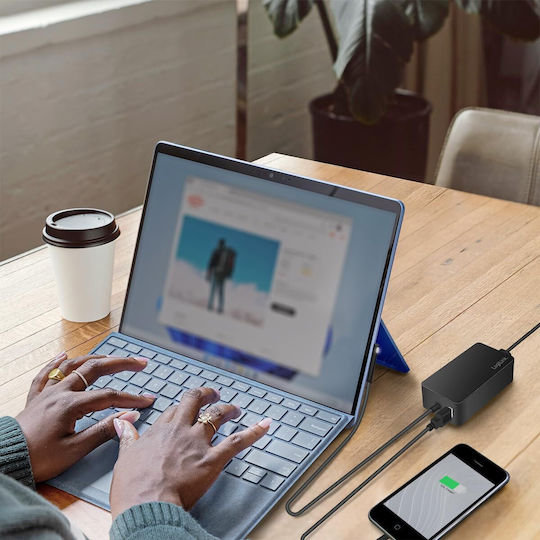 Logilink 220v Network Adapter Microsoft Surface Compatible Pro Laptop Go Book 65w Usb 5v/4a 1.5m Black