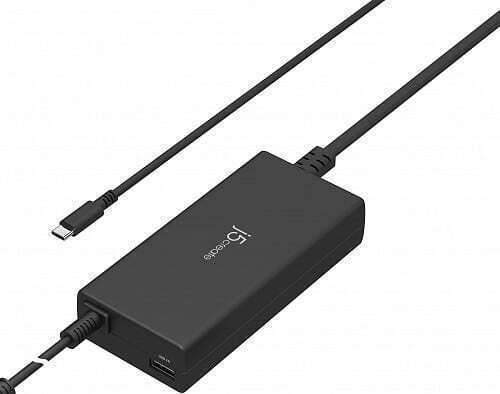J5create USB-C Universal Laptop Charger 100W with Detachable Power Cable