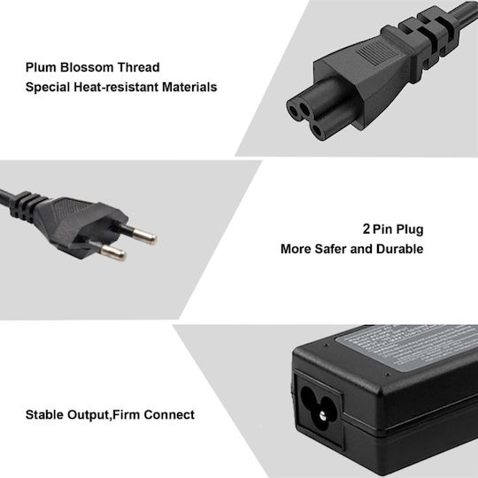 Încărcător Laptop 45W 19.5V 2.31A pentru Dell cu Cablu de Alimentare Detasabil