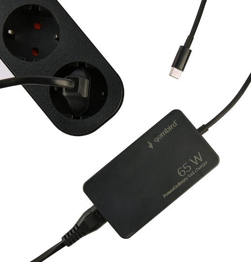 Gembird USB-C Universal Φορτιστής Laptop 65W 5V 5.6A με Αντάπτορα Τροφοδοσίας