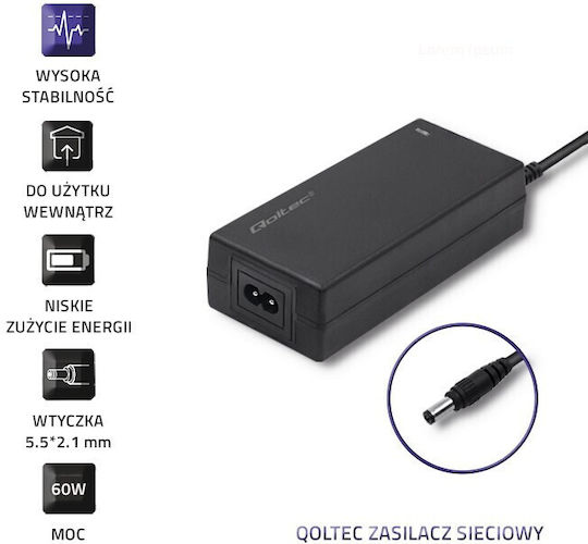 Desktop Power Supply 60w 12v 5a 5.5*2.1 + Power Cable