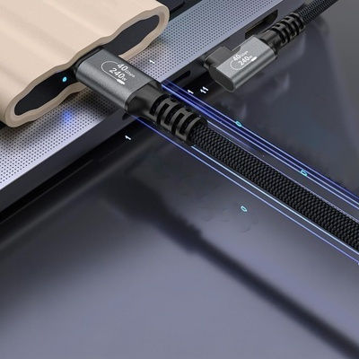 Wozinsky Кабел USB-C мъжки - Thunderbolt 4 240W PD Черен 2m