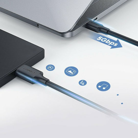 Ugreen USB 3.0 Cable USB-C male - micro USB-B Μαύρο 1m 20103
