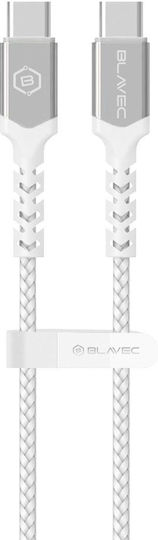 Blavec USB 2.0 Cable USB-C Male - USB-C 100W PD White 1m