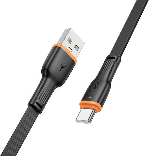 Borofone USB 2.0 Cable USB-C male - USB-A 20W Μαύρο 1m tt101626