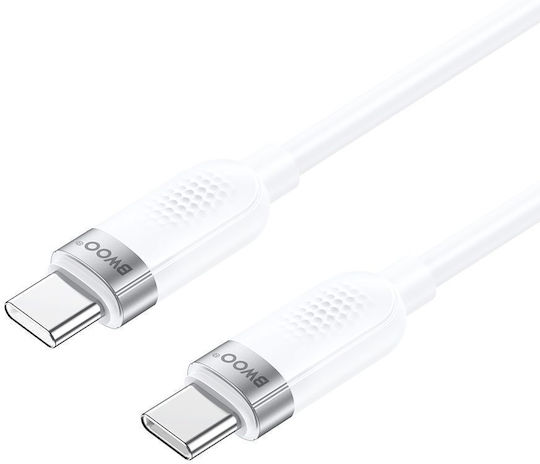 BWOO USB 2.0 Kabel USB-C männlich - USB-C / USB-A 100W Weiß 1m