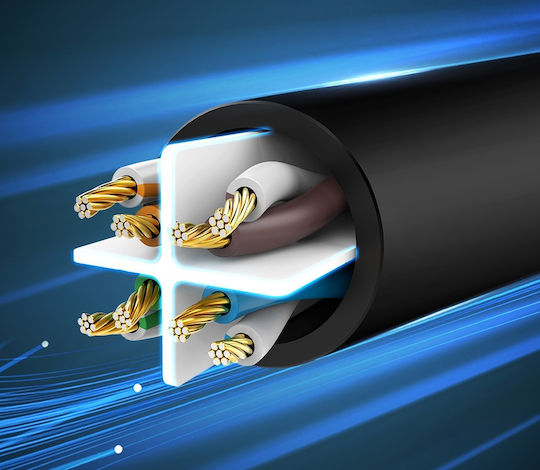 Ugreen Flat U/UTP Cat.6 (Gigabit) Network Cable Ethernet 15m Black