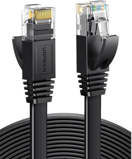 Ugreen Flat U/UTP Cat.6 (Gigabit) Network Cable Ethernet 10m Black