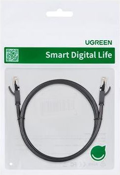 Ugreen Flat U/UTP Cat.6 (Gigabit) Network Cable Ethernet 2m Black