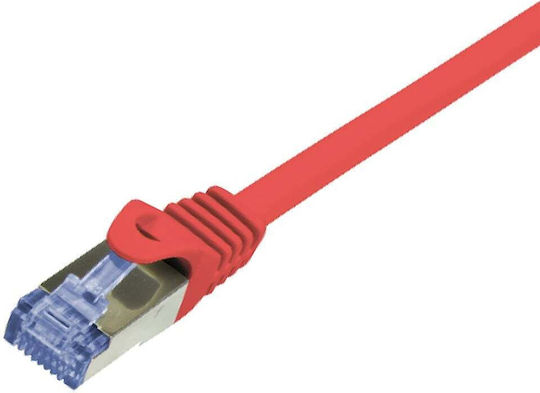 LogiLink S/FTP Cat.6a (Gigabit) Καλώδιο Δικτύου Ethernet 0.25m Κόκκινο