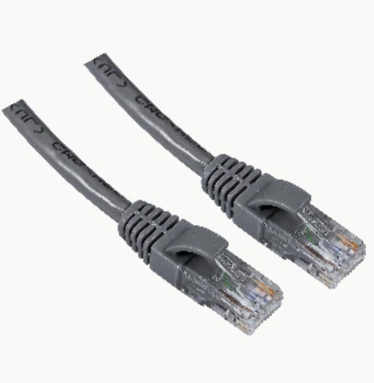 Aculine U/UTP Cat.5 (100Mbps) Καλώδιο Δικτύου Ethernet 5m Γκρι