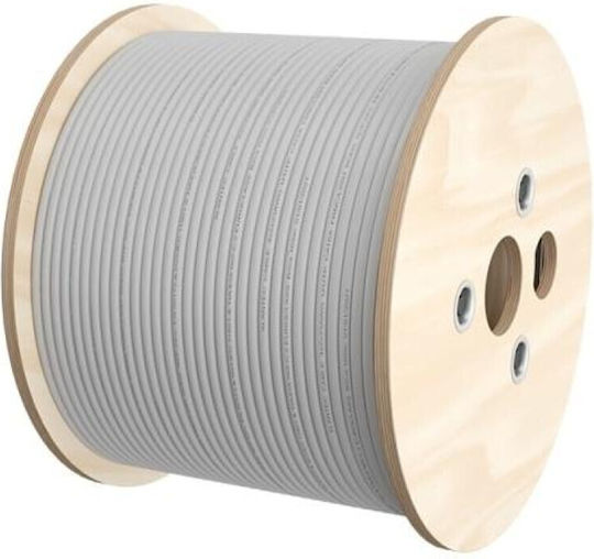 A-LAN U/FTP (STP) Cat.6a (Gigabit) Мрежов Кабел Ethernet Без Конектори 500м Сив