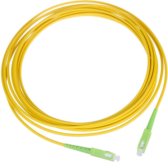 Maclean Energy Καλώδιο Οπτικής Ίνας SC/APC-SC/APC 10m Κίτρινο