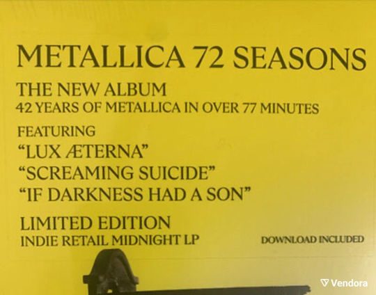 Warner 72 Seasons Midnight Violet Vinyl Indies Metallica Vinyl Lp