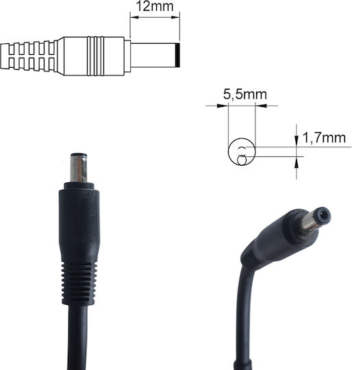 Φορτιστής Laptop 280W 19.5V 14.36A για Acer με Αποσπώμενο Καλώδιο Τροφοδοσίας