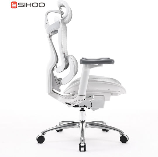 Sihoo Doro C300 Bürostuhl mit Einstellbaren Armen Off Weiß