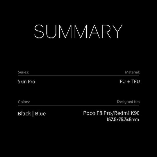 Dux Ducis Skin Pro Series Book Изкуствена Кожа / Силикон Черен (Poco F8 Pro)
