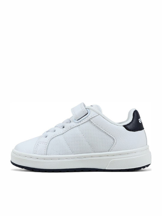 Kids Sneakers with Hoop & Loop Closure White