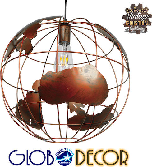 GloboStar Earth Pendant Light Brown 40x40cm