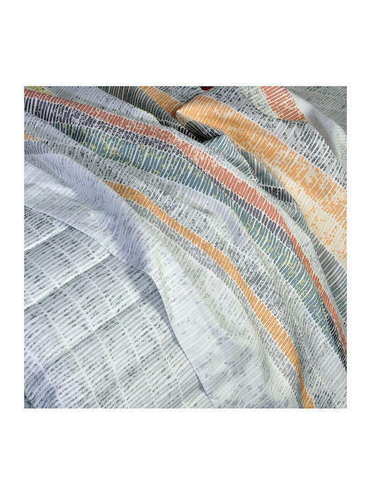 Down Town Home Down Town Home Cotton Satin Duvet Cover Set 170x240cm Single with Pillowcase Nomad Orange