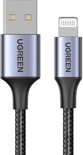 Ugreen US199 Braided USB to Lightning Cable Μαύρο 1m (60156)