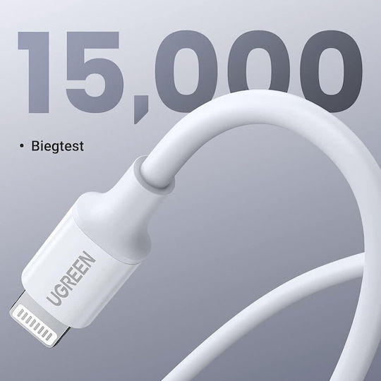 Ugreen US171 USB-C to Lightning Cable 18W Λευκό 1m (10493)