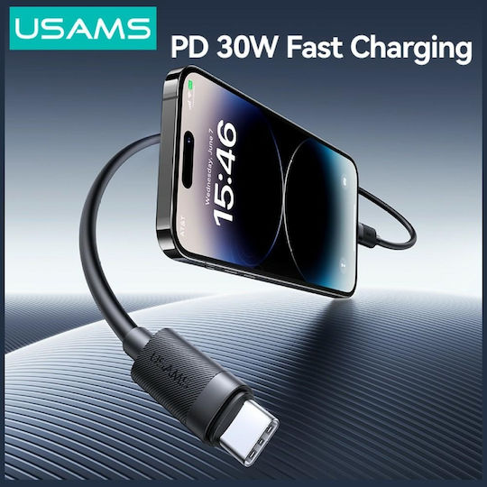 Usams USB-C zu Lightning Kabel 30W Schwarz 1m (SJ781USB01)