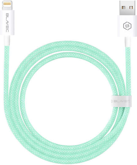 Blavec Braided USB-A to Lightning Cable Πράσινο 1m