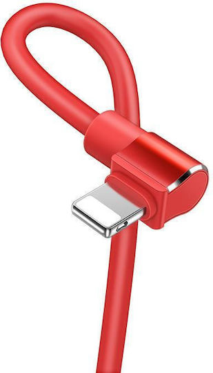 Hoco U37 Long Roam Ъгъл (90°) USB-A към Lightning кабел Черен 1.2м (HC-U37-LIGHTNING-BLACK)
