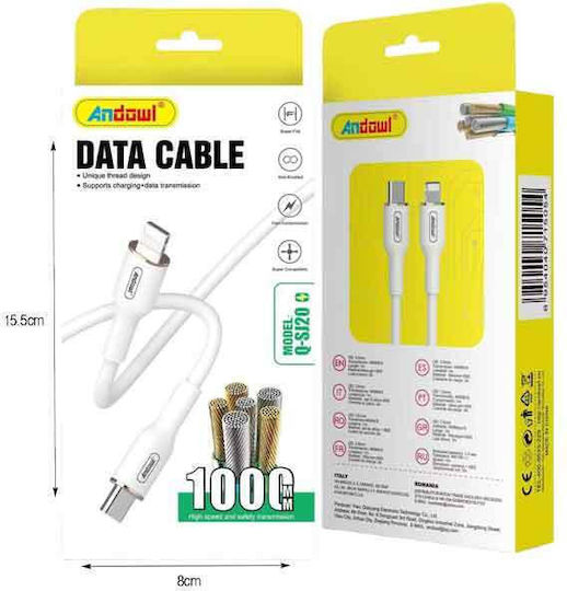 Andowl Редовна USB-C към Lightning кабел 1м (Q-SJ20)