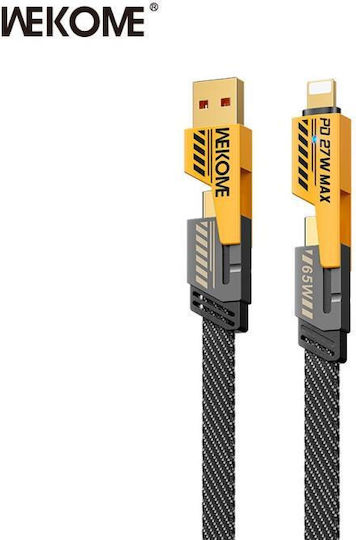 WK USB-A zu Lightning Kabel 65W Schwarz 1m (WDC-25)