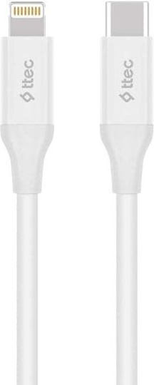 TTEC USB-C to Lightning Cable Λευκό 1.5m (2DK40B)