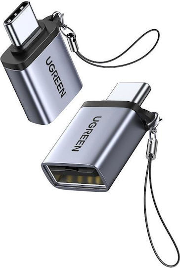 Ugreen US270 Конвертор USB-C мъжки към USB-A женски Сив 1бр