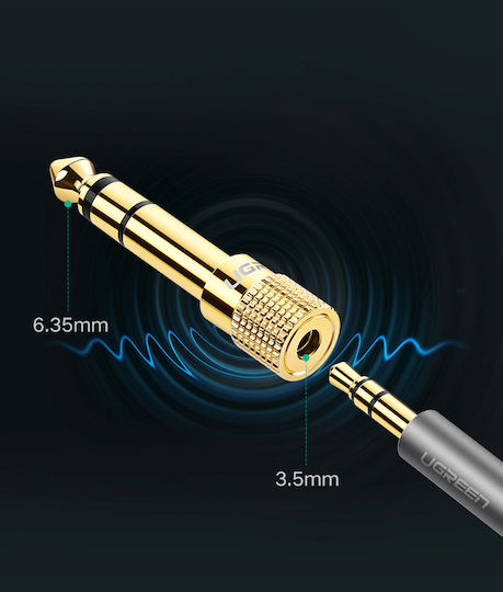 Ugreen Converter 6.3mm male to 3.5mm female Gold 1pcs 20503