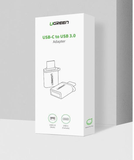 Ugreen US270 Конвертор USB-C мъжки към USB-A женски Сив 1бр