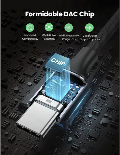 Ugreen Converter USB-C male to 3.5mm female Gray 1pcs 80154
