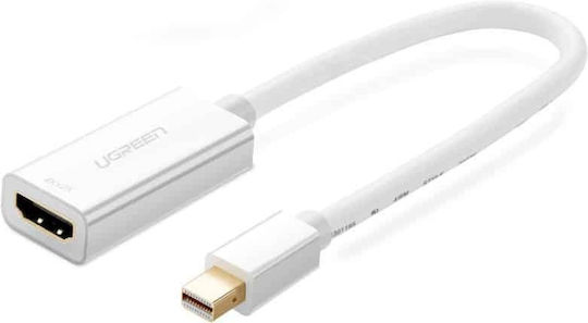 Ugreen MD112 Μετατροπέας mini DisplayPort male σε HDMI female Λευκό 1τμχ