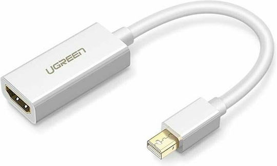 Ugreen MD112 Μετατροπέας mini DisplayPort male σε HDMI female Λευκό 1τμχ