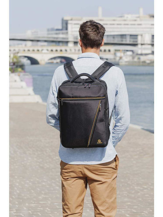 Backpack and Handbag 4 Positions Zipper Laptop 15.6 Size 32x49x11cm Colour Black Exacompta