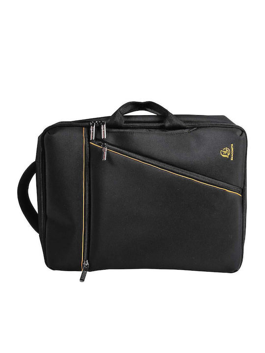 Backpack and Handbag 4 Positions Zipper Laptop 15.6 Size 32x49x11cm Colour Black Exacompta
