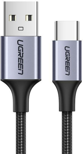 Ugreen US288 Braided USB 2.0 Cable USB-C male - USB-A 15W Γκρι 1m 60126