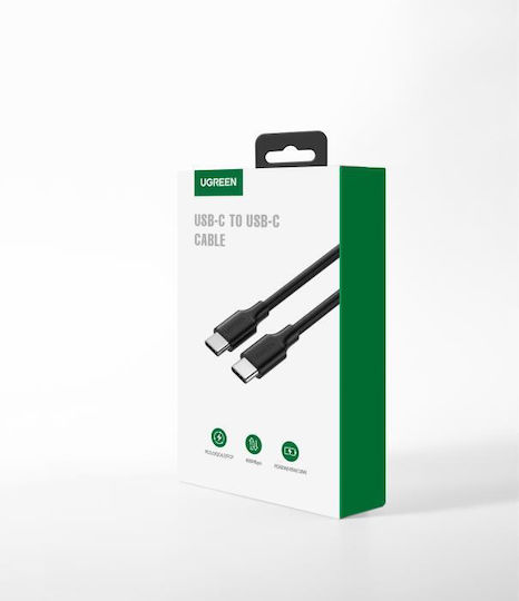 Ugreen US286 USB 2.0 Cable USB-C male - USB-C 60W Μαύρο 1m 50997