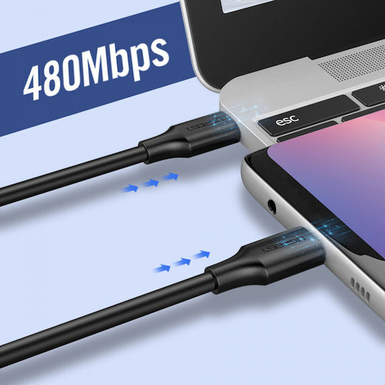Ugreen US286 USB 2.0 Cable USB-C male - USB-C 60W Μαύρο 1m 50997