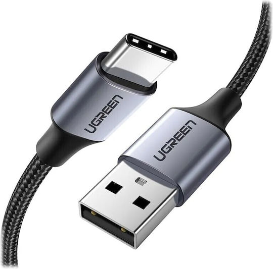 Ugreen US288 Braided USB 2.0 Cable USB-C male - USB-A 18W Μαύρο 3m 60408