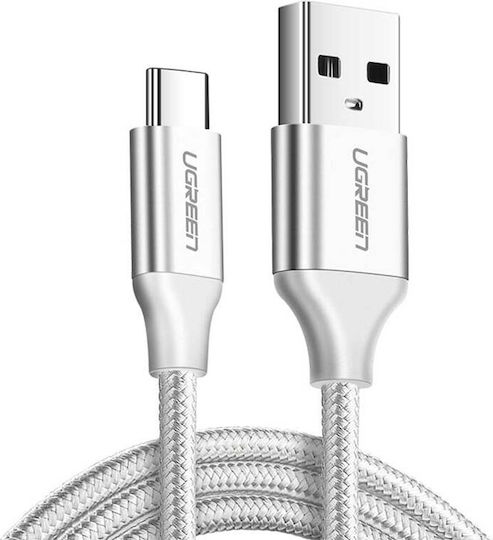 Ugreen US288 Braided USB 2.0 Cable USB-C Male - USB-A 18W White 3m 60409