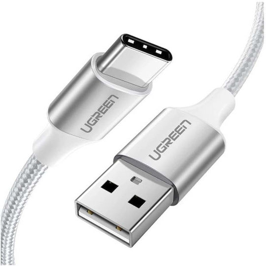 Ugreen US288 Braided USB 2.0 Cable USB-C Male - USB-A 18W White 3m 60409