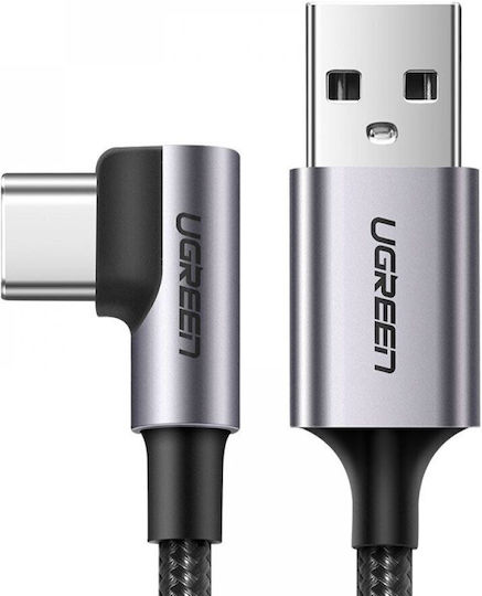 Ugreen US284 Braided USB 2.0 Cable USB-C male - USB-A 18W Μαύρο 3m 70255