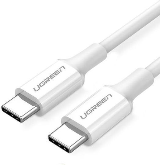 Ugreen US264 USB 2.0 Кабел USB-C Мъжки - USB-C 29W Бял 1m 60518