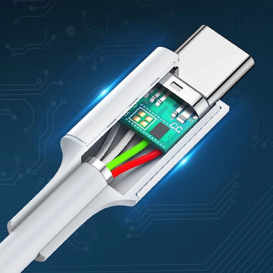 Ugreen US264 USB 2.0 Кабел USB-C Мъжки - USB-C 29W Бял 1m 60518
