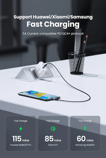 Ugreen USB 2.0 Cable USB-C male - USB-C 240W PD Γκρι 2m 90440